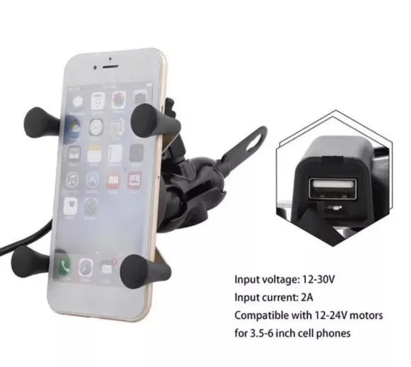 Suporte de celular para retrovisor de moto