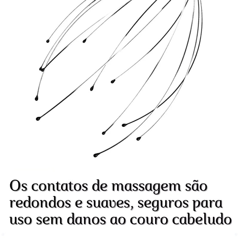 Massageador de Cabeça Anti-stress Cafuné Relaxante