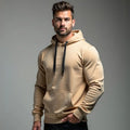 Blusa reta de algodão com capuz canguru, flanelada, bolso frontal