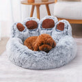 Cama para cachorro e gato, sofá fofo em formato de pata de urso