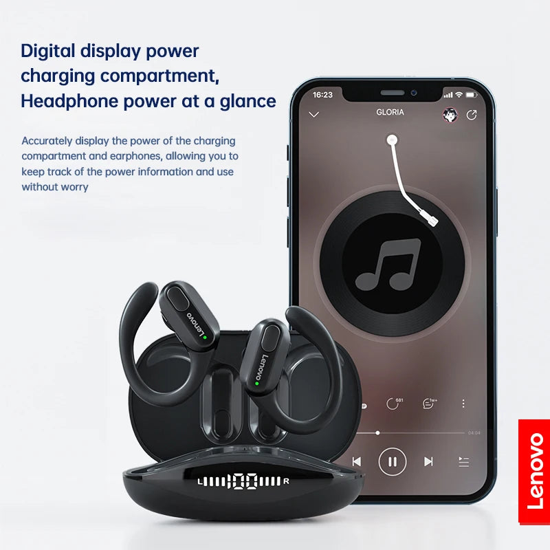 Fones de ouvido esportivos sem fio Lenovo XT80 originais com microfone
