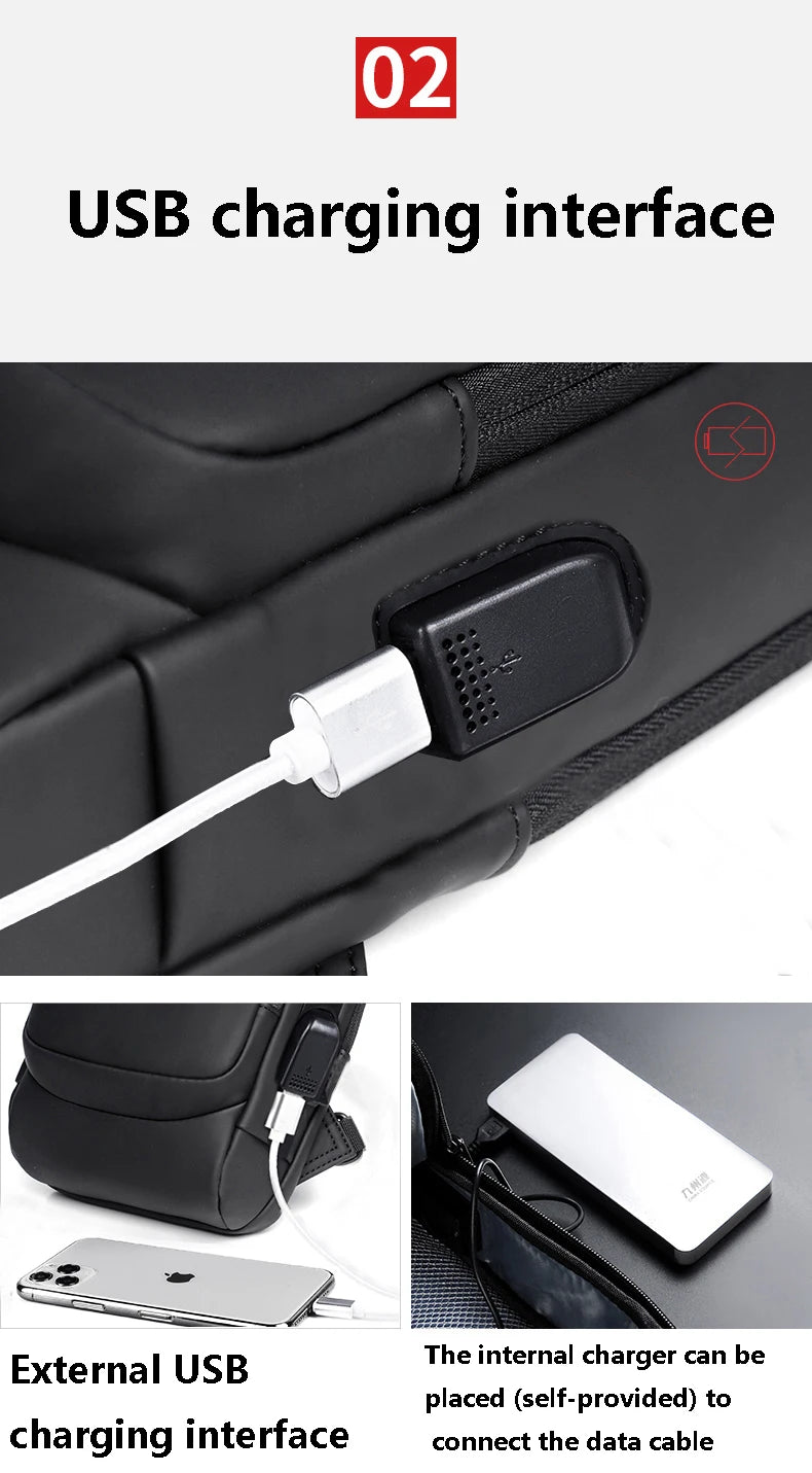 Bolsa de ombro com usb