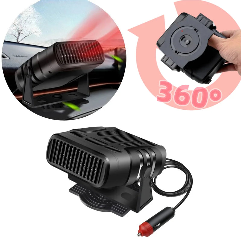 Aquecedor portátil para carro, descongelador, ventilador de modo duplo, 12V 24V