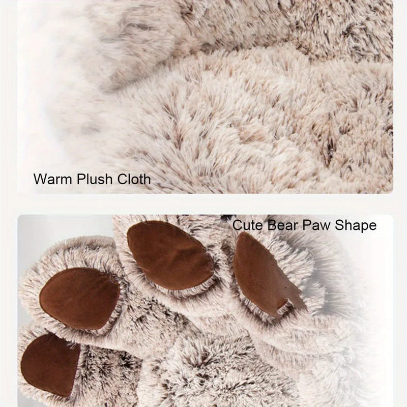 Cama para cachorro e gato, sofá fofo em formato de pata de urso