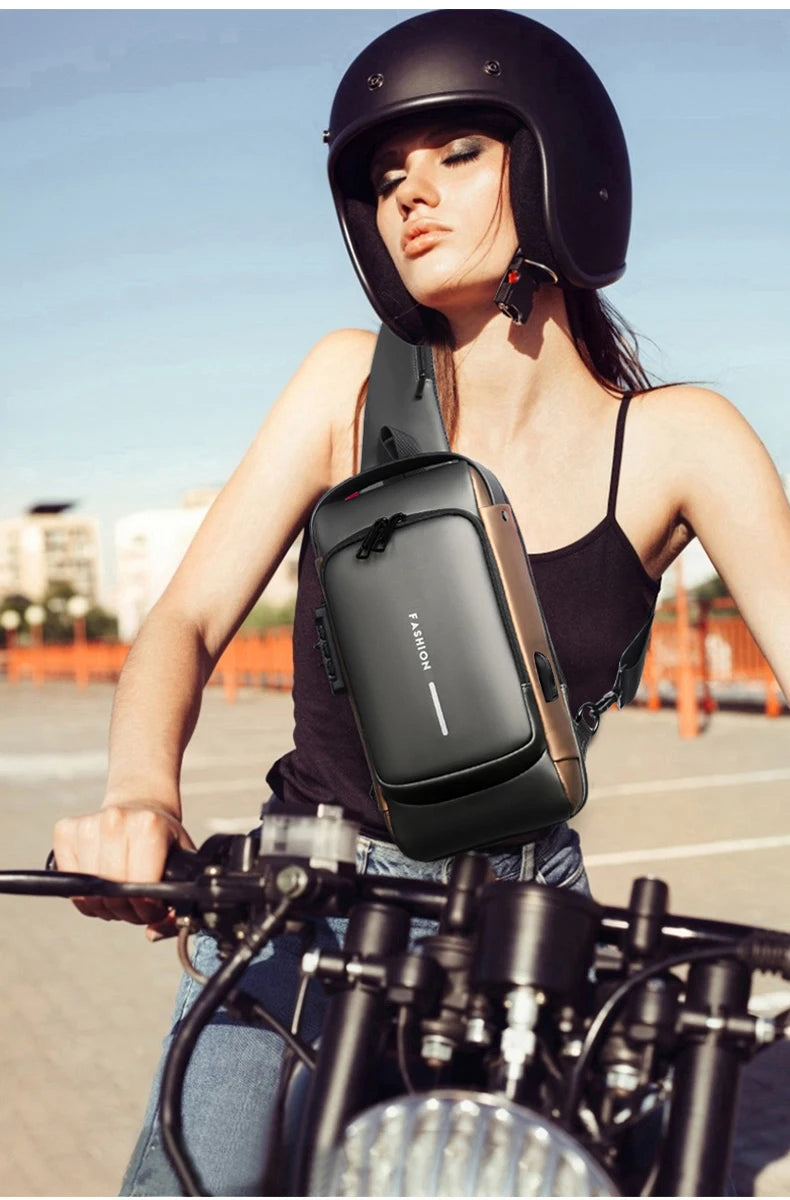 Bolsa de ombro com usb