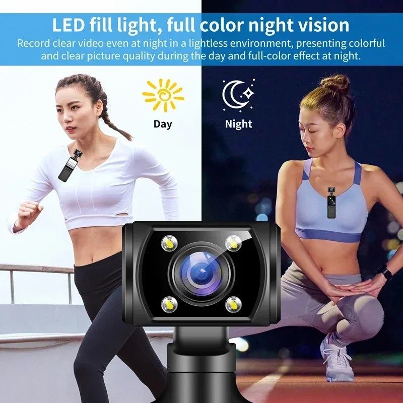 8K HD Câmera de bolso portátil com rotação de 180°