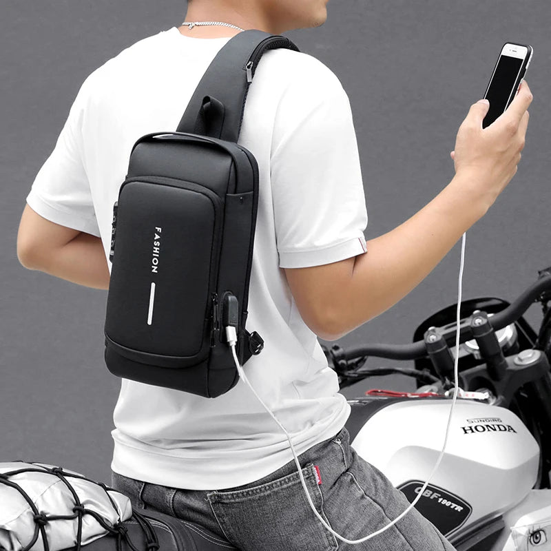 Bolsa de ombro com usb