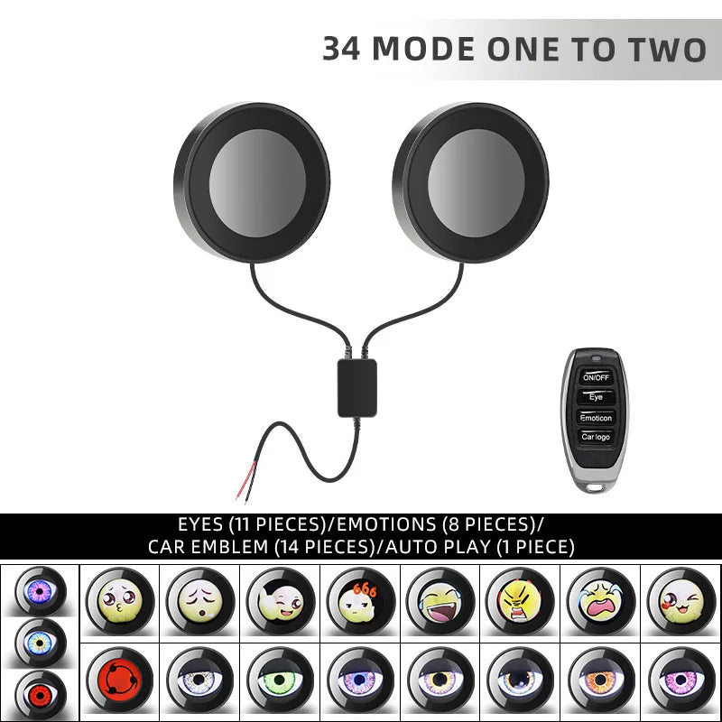 Kit de faróis LED Devil Eyes para carro e motos com controle remoto