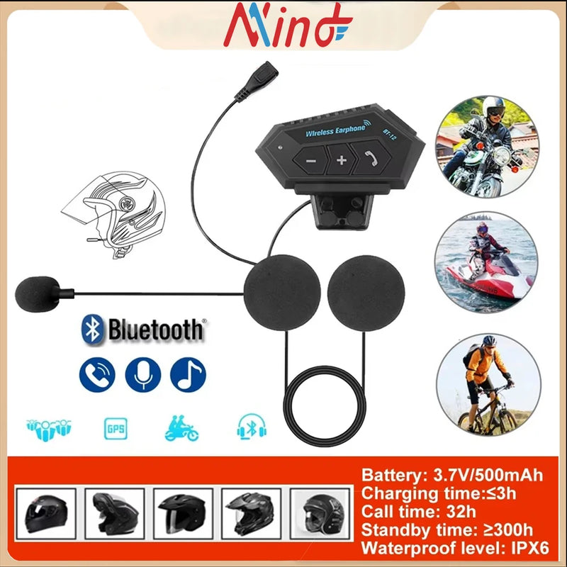 Fone de ouvido para capacete de motocicleta BT12
