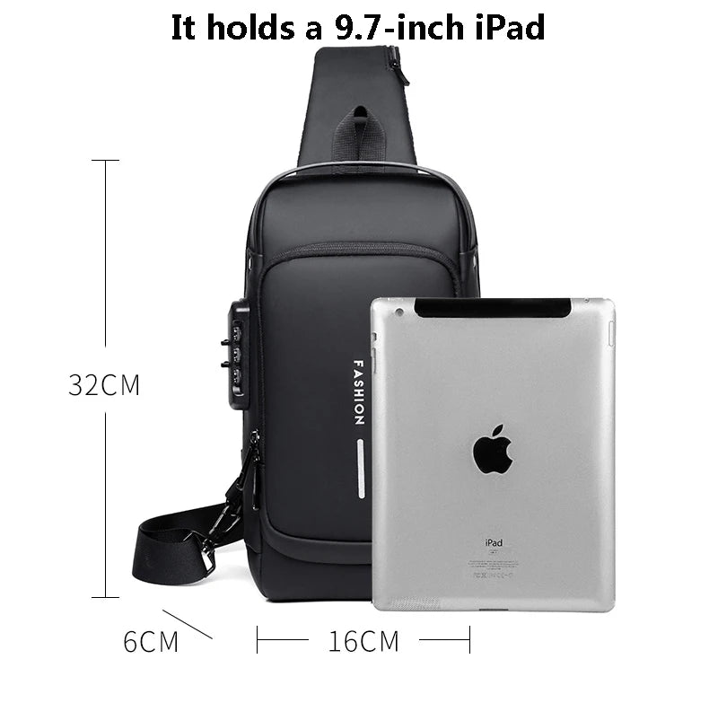 Bolsa de ombro com usb