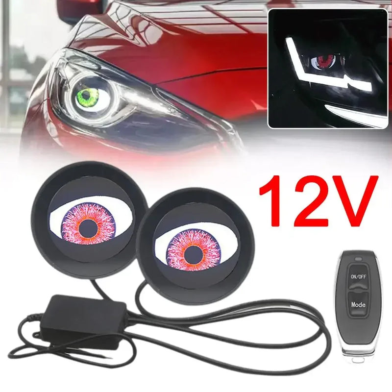 Kit de faróis LED Devil Eyes para carro e motos com controle remoto