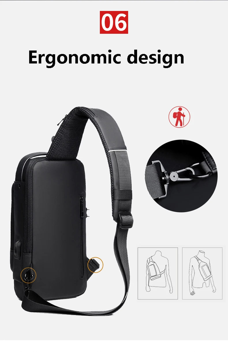 Bolsa de ombro com usb