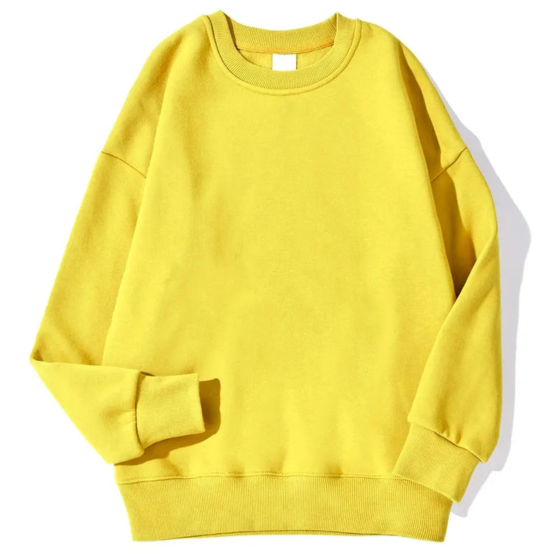 Moletom feminino liso com capuz, moda outono inverno