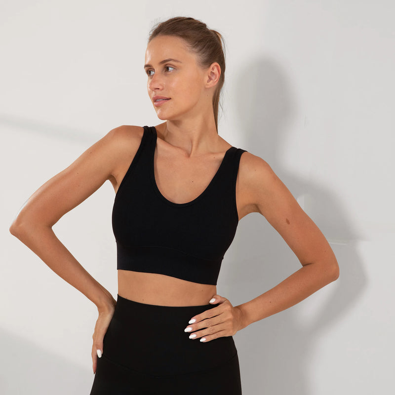 Top de ginástica Academia femininas