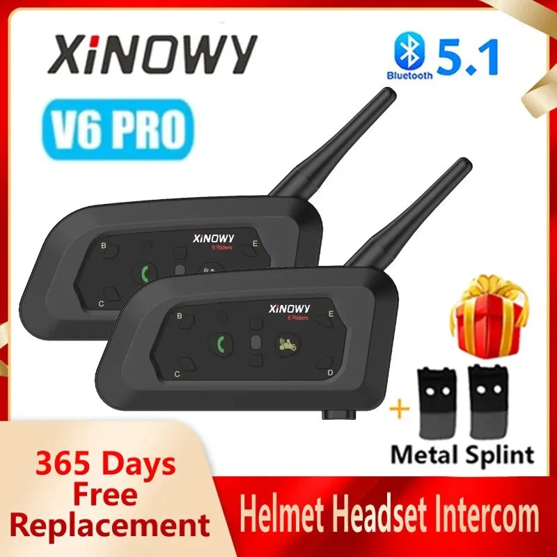 Intercomunicador para 6 canais via Bluetooth