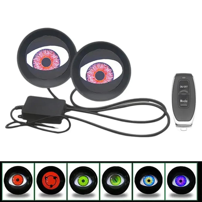 Kit de faróis LED Devil Eyes para carro e motos com controle remoto