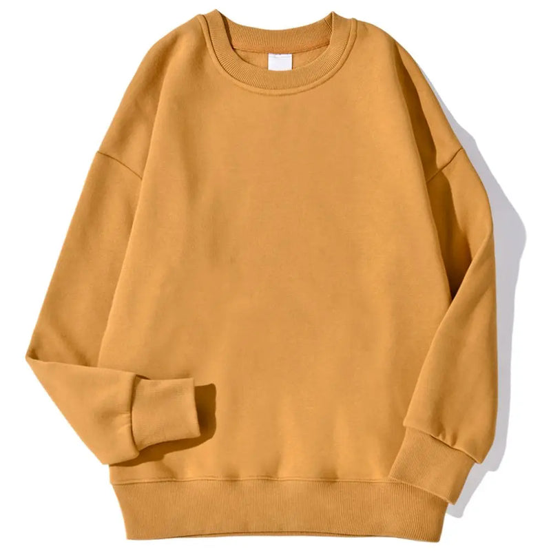 Moletom feminino liso com capuz, moda outono inverno