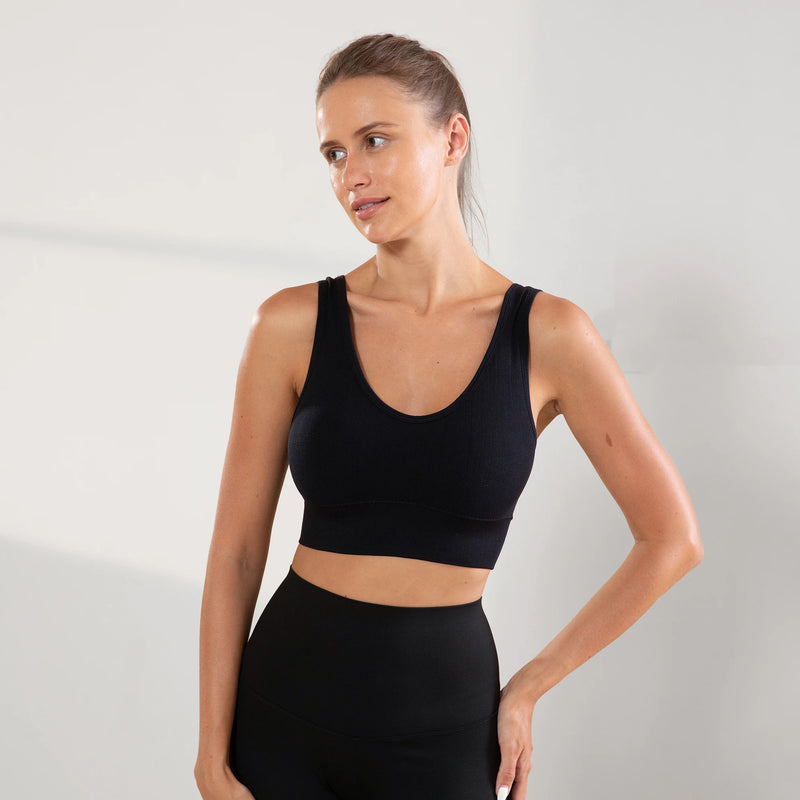 Top de ginástica Academia femininas