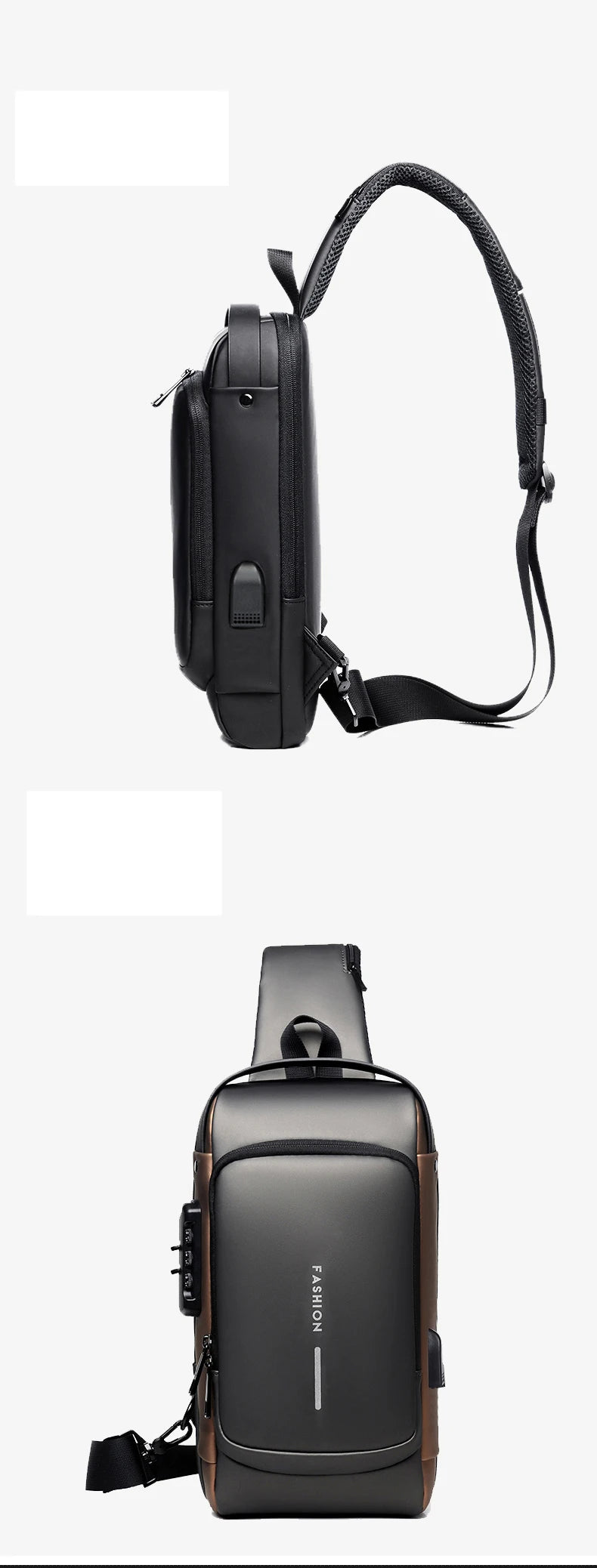 Bolsa de ombro com usb