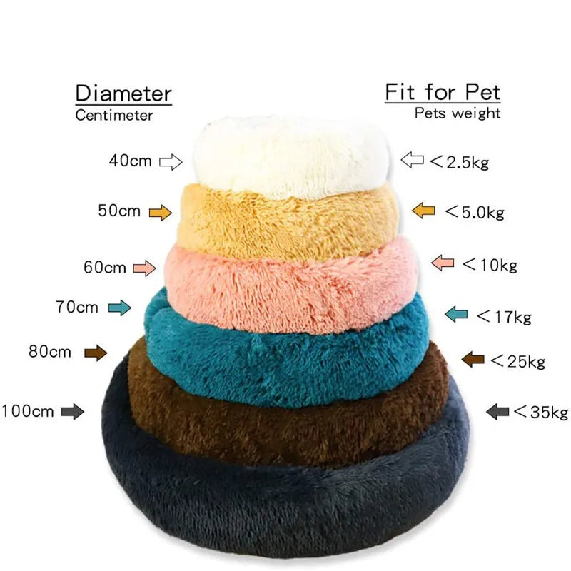 Cama redonda para animais de estimação de 40-80 cm para cães.