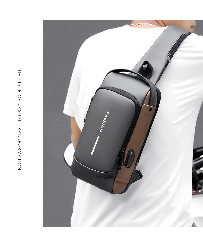 Bolsa de ombro com usb