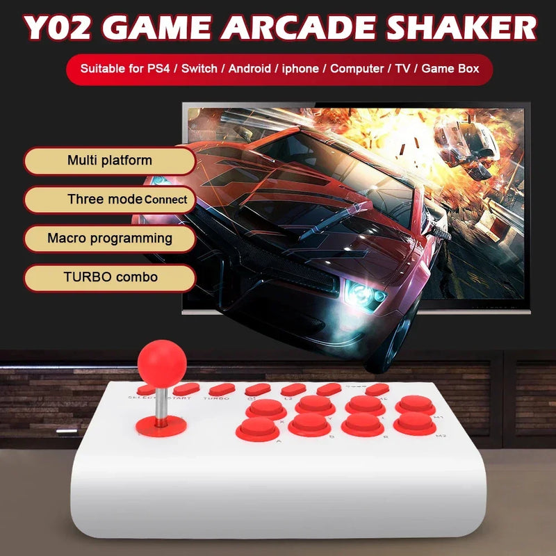 Controle de arcade Y02 para PS4/PS3/Xbox One/Switch OLED/Android/iOS