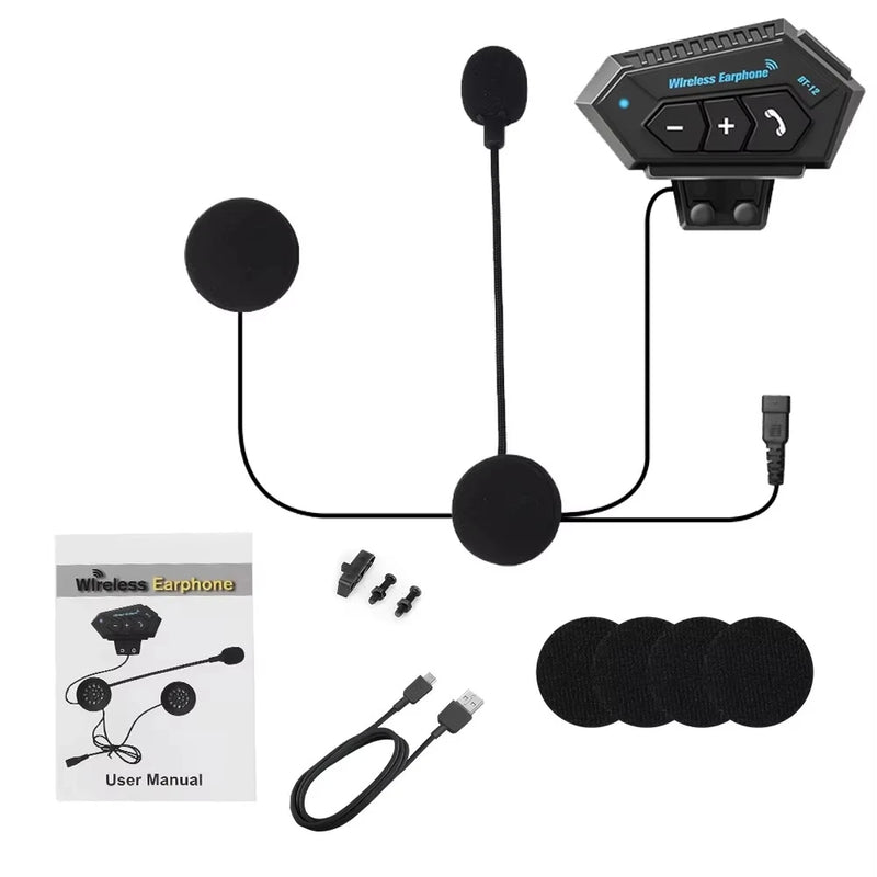 Fone de ouvido para capacete de motocicleta BT12
