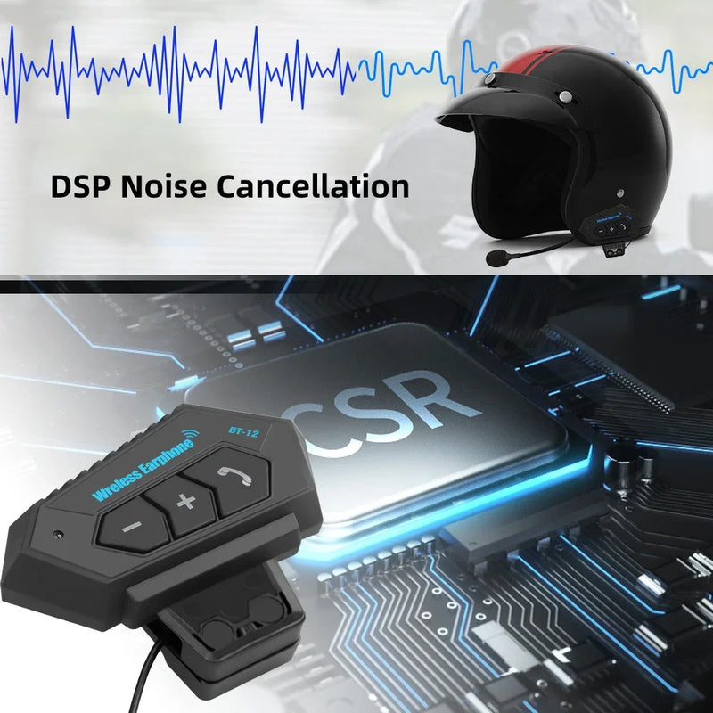 Fone de ouvido para capacete de motocicleta BT12