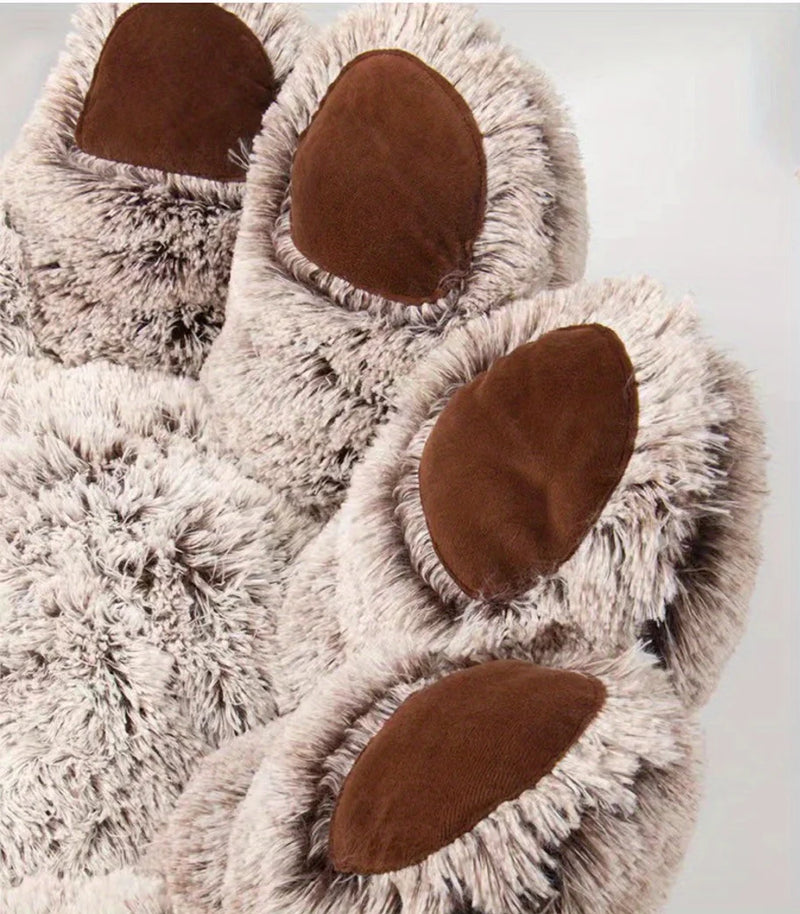 Cama para cachorro e gato, sofá fofo em formato de pata de urso
