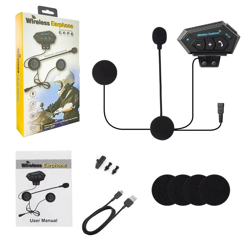 Fone de ouvido para capacete de motocicleta BT12