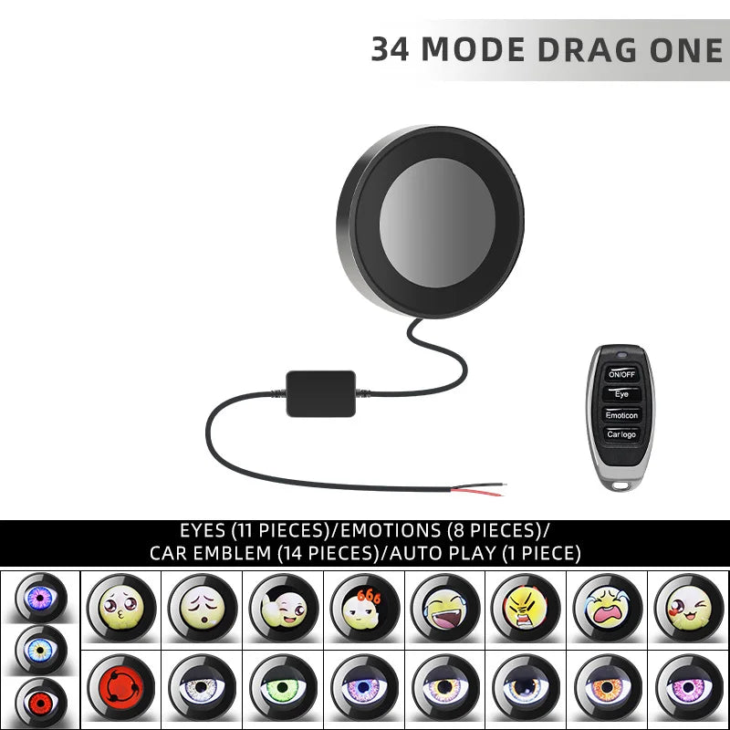 Kit de faróis LED Devil Eyes para carro e motos com controle remoto