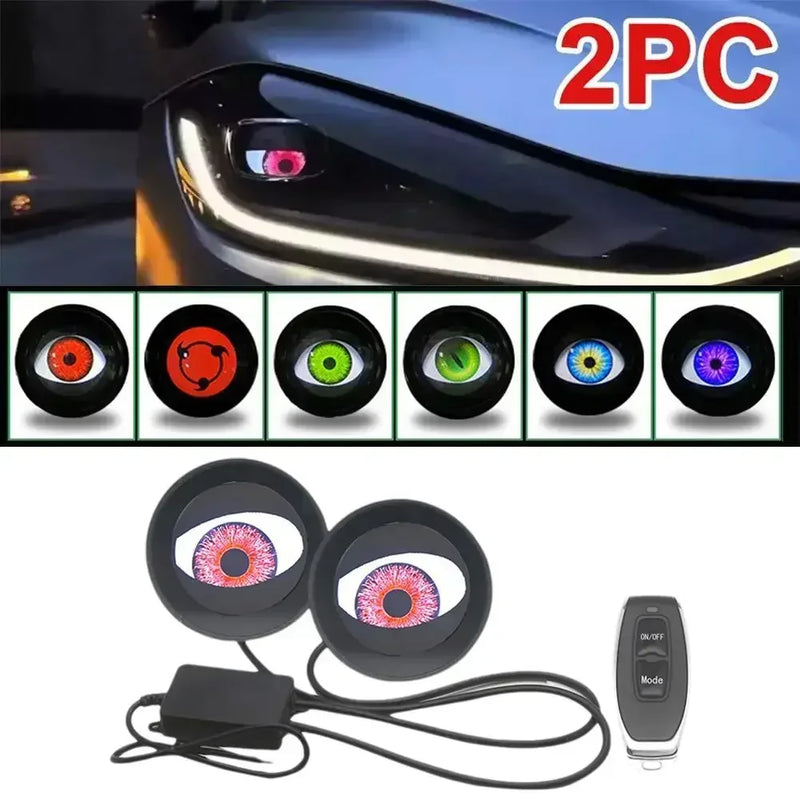 Kit de faróis LED Devil Eyes para carro e motos com controle remoto