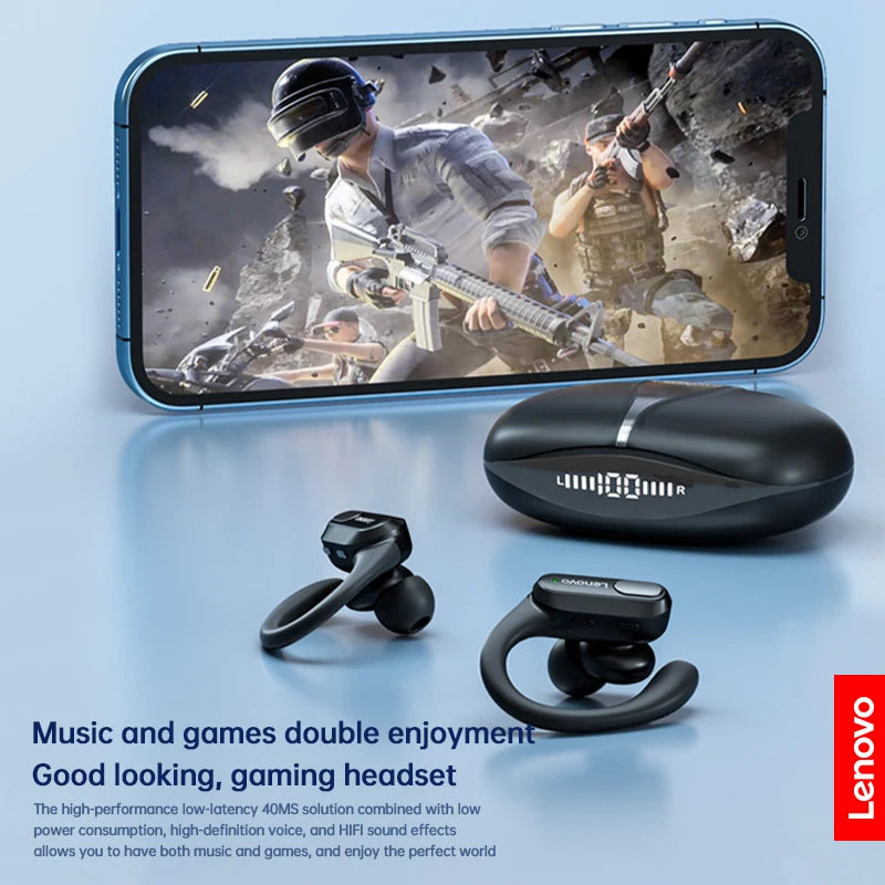 Fones de ouvido esportivos sem fio Lenovo XT80 originais com microfone