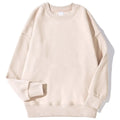Moletom feminino liso com capuz, moda outono inverno