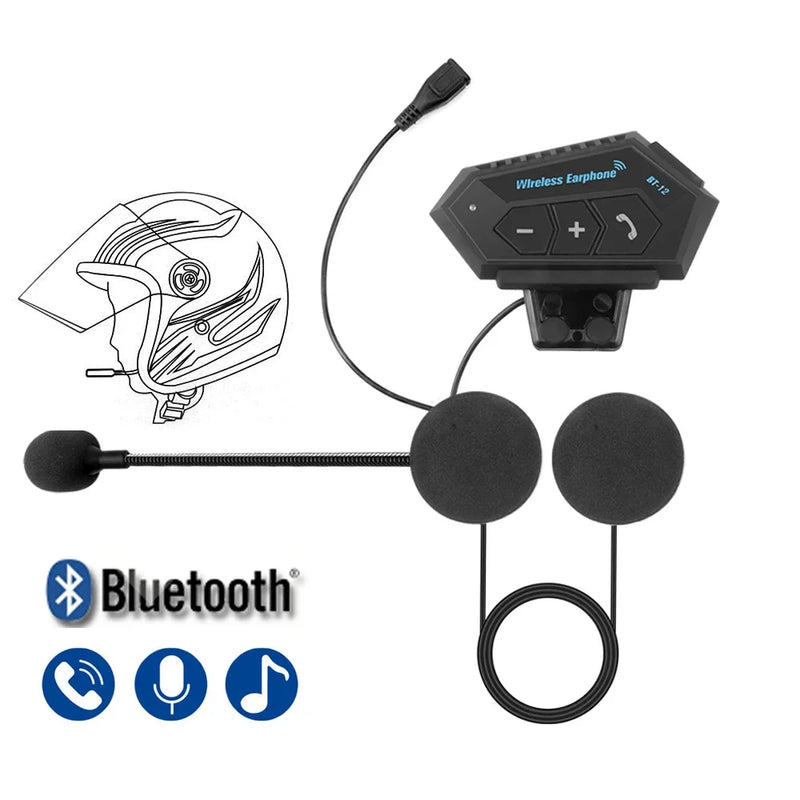 Fone de ouvido para capacete de motocicleta BT12