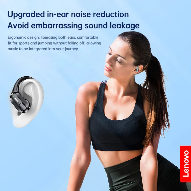 Fones de ouvido esportivos sem fio Lenovo XT80 originais com microfone